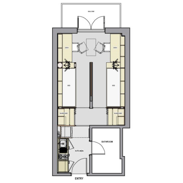 2 Bedroom Studio Image