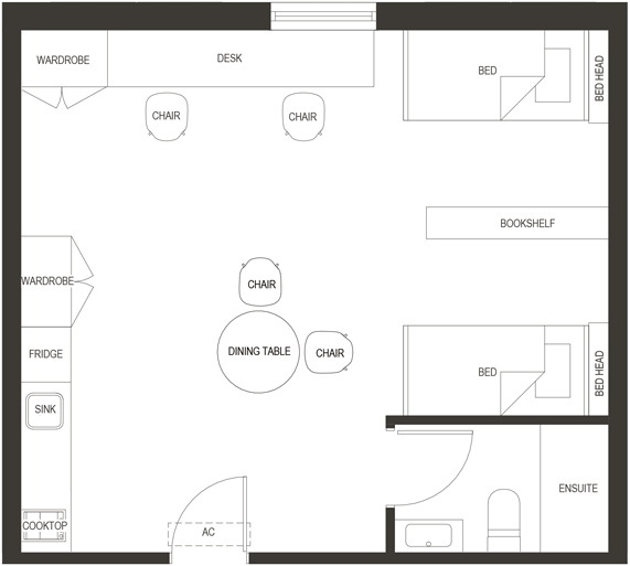 Premier Twin Share Studio Image
